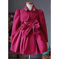 girls going out solid suit blazercotton spring fall red