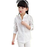 girls solid shirt cotton spring fall pink white yellow