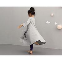 girls casualdaily solid dress cotton summer fall long sleeve