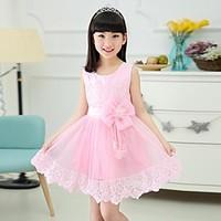 girls casualdaily solid dress cotton summer spring sleeveless