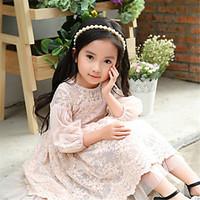 girls going out casualdaily partysolid floral embroidered dresspolyest ...