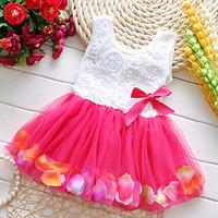 girls check dress polyester summer green pink purple red yellow