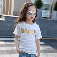 girls casualdaily solid tee cotton summer short sleeve