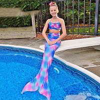 Girl Cartoon Print Swimwear, Spandex