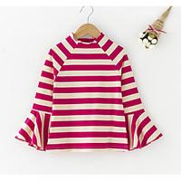 Girl\'s Casual/Daily Striped TeeCotton Spring / Fall Black / Red