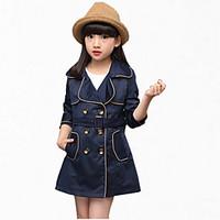 girls blue jeans cartoon cotton spring fall