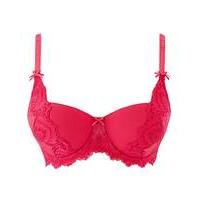 Gigi Padded Balcony Bra Hot Pink