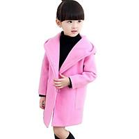 Girl\'s Casual/Daily Solid Suit Blazer / Jacket Coat, Rayon Winter / Spring / Fall Pink / Red / Gray