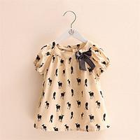 Girl Cartoon Sheep Casual T-Shirts Kids Loose Long Tops Tee Children T Shirts Casual Baby Girl Tshirt Cotton Tank Dress