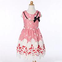 Girl\'s Casual/Daily Print Dress, Cotton Rayon Summer Spring Fall Sleeveless
