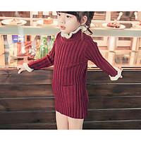 girls casualdaily solid sweater cardigan overall jumpsuitacrylic winte ...