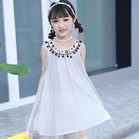 girls beach sports striped dress cotton polyester summer sleeveless