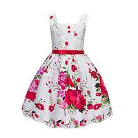 girls floral dress cotton polyester sleeveless