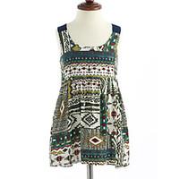 girls lattice print dress cotton summer sleeveless