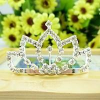 Girls Lovely Fashionable Europe And The United States Han Edition Big Diamond Crown Princess Hair Comb