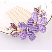 Girls In America And Europe Pop Beautiful Shiny Gradient Diamond High-grade Flower Horn Clamp