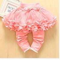 girls delicate satin edging net veil pants baby silks and satins hem b ...