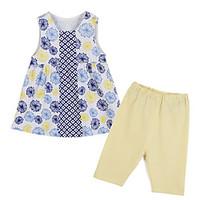 girls clothing set cotton summer spring blue orange