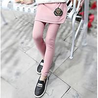 girls solid color pants spring fall