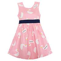 girls dress fashion pink lovely goose party casual princess children c ...
