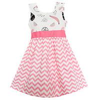 Girls Dress Pink Wave Fruits Dresses Party Birthday Princess Children Clothes