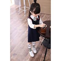 girls casualdaily solid dress cotton all seasons sleeveless