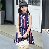 girls print dress cotton polyester summer sleeveless