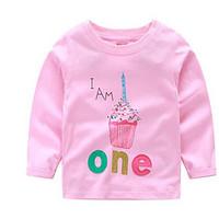 Girl\'s Casual/Daily Print BlouseCotton Winter / Spring / Fall Green / Pink / White