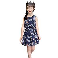 girls fashion floral sets cotton summer sleeveless clothing set