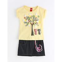 girls casualdaily print sets cotton summer clothing set