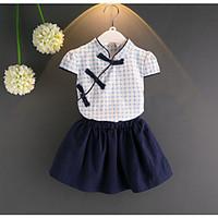 girls casualdaily solid sets cotton rayon summer sleeveless clothing s ...