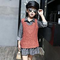 Girl Casual/Daily Striped Sets, Rayon Spring Fall Long Sleeve Clothing Set