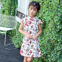 girls floral dress cotton summer short sleeve