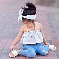 girls casualdaily beach holiday solid sets cotton summer long pant kid ...