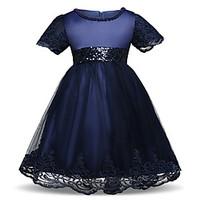 girls embroidered dress cotton polyester summer short sleeve