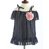 girls striped dress cotton summer short sleeve