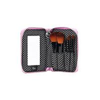 Gingham makeup brush set