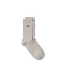 Girl Power Socks - Light Grey Melange