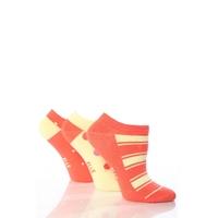 girls 3 pair young elle red spots stripe trainer socks
