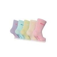 girls 5 pair baby elle pastel plain socks