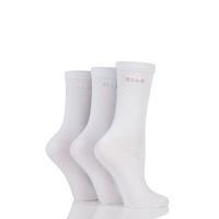 Girls 3 Pair Elle Plain Cotton Socks