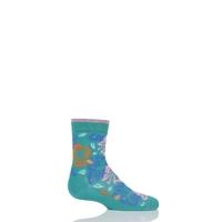 girls 1 pair falke hibiscus cotton socks