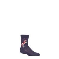 Girls 1 Pair Falke White Horse Cotton Socks