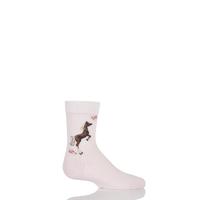 Girls 1 Pair Falke Horse and Floral Cotton Socks