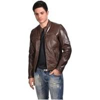 giovanni leather jacket bike mens leather jacket in brown