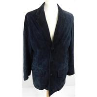 giorgio armani navy suede jacket italian size 40