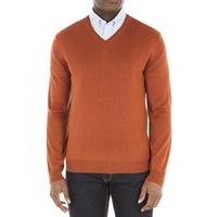 Gibson London V Neck Terracotta Merino Jumper 0 Teracotta