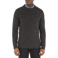 Gibson London Charcoal Crew Neck Sweater with Donegal Fleck XXL Charcoal