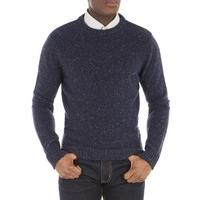 Gibson London Navy Crew Neck Sweater with Donegal Fleck XXXL Navy