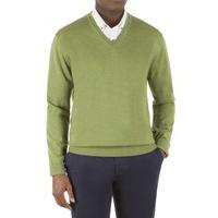 Gibson London Apple Green Merino V Neck Sweater Lge apple